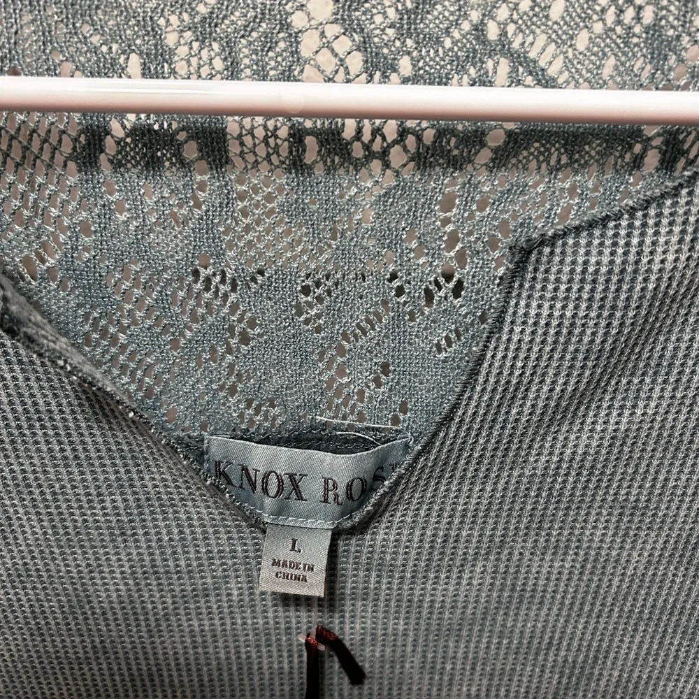 Knox Rose Women's Teal Lace Blouse - Picture 4 of 7